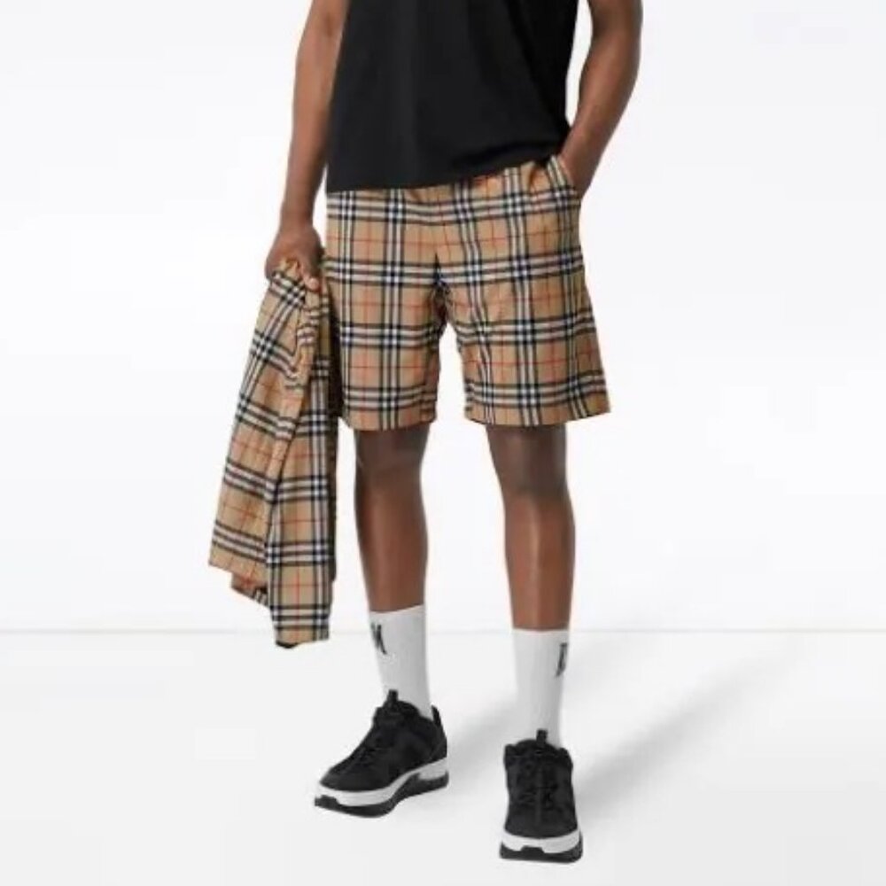 Burberry London Nova Check Plaid Print Shorts Golf